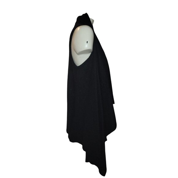 HALOGEN Black‎ Cashmere Blend Waterfall Cardigan Vest S designer luxury - Picture 5 of 7